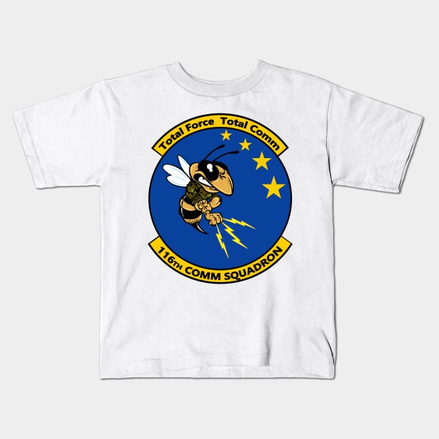 116th Comm Squadron Badge Kids T-Shirt by SimonBreeze